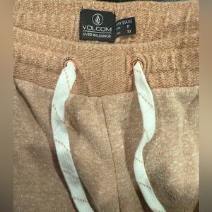 Volcom Tan Lounge Pants with White Drawstring